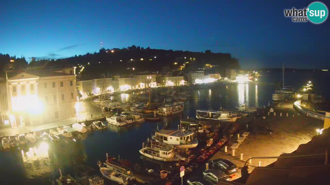Webcam en direct de Piran “Mandrač” – Incroyable vue en direct de la Villa Piranesi