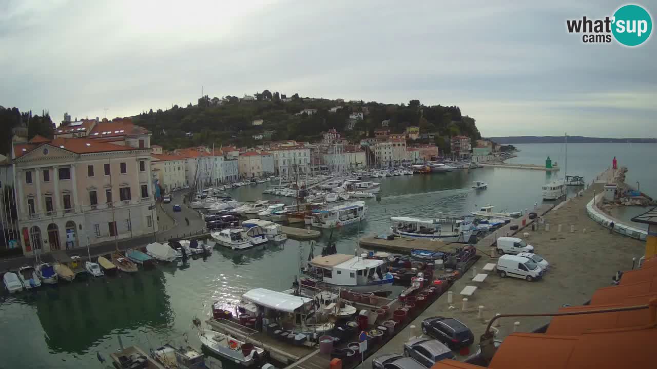 Webcam en direct de Piran “Mandrač” – Incroyable vue en direct de la Villa Piranesi