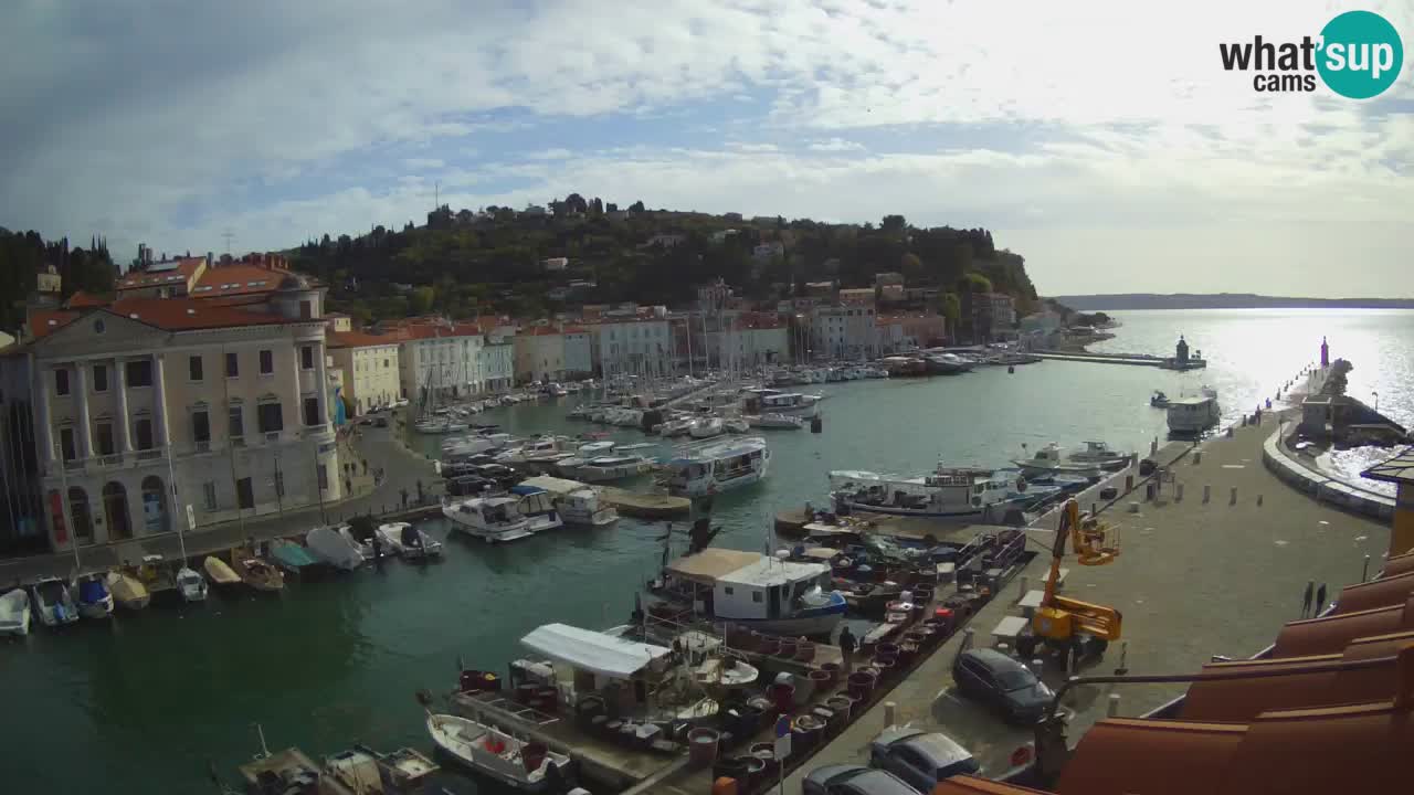 Live webcam da Pirano “Mandrač” – Splendida vista live da Villa Piranesi