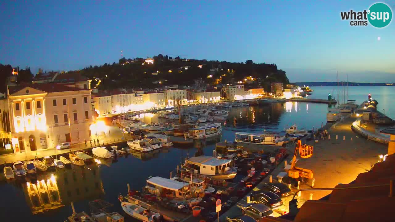 Webcam en direct de Piran “Mandrač” – Incroyable vue en direct de la Villa Piranesi