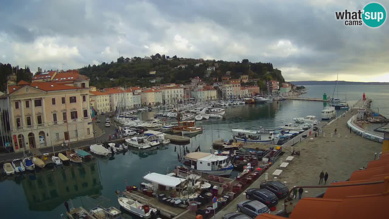 Webcam en direct de Piran “Mandrač” – Incroyable vue en direct de la Villa Piranesi