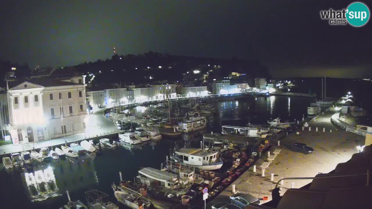 Webcam en direct de Piran “Mandrač” – Incroyable vue en direct de la Villa Piranesi