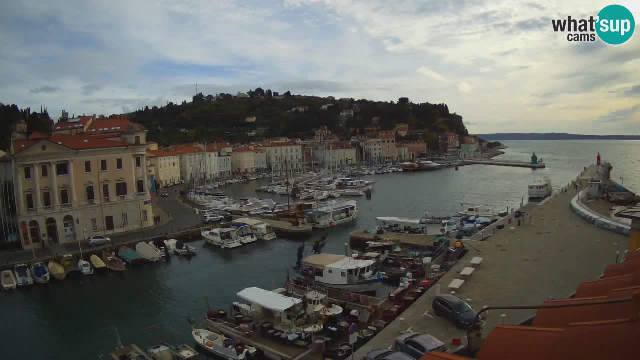 Live-Webcam aus Piran “Mandrač” – Erstaunliche Live-Ansicht von Villa Piranesi