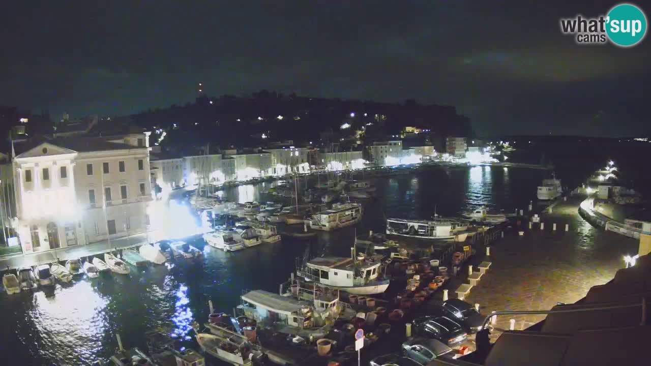 Webcam en direct de Piran “Mandrač” – Incroyable vue en direct de la Villa Piranesi