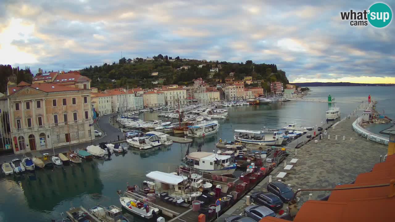 Live webcam da Pirano “Mandrač” – Splendida vista live da Villa Piranesi