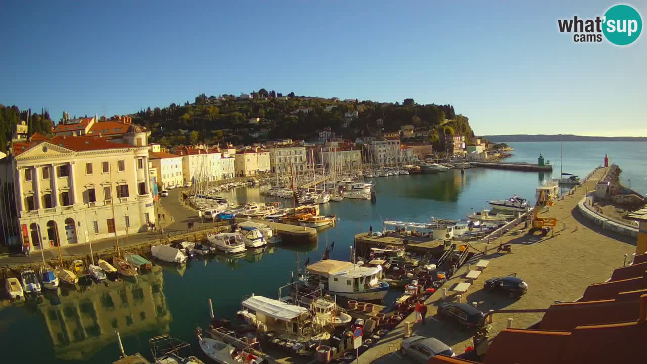 Live webcam da Pirano “Mandrač” – Splendida vista live da Villa Piranesi