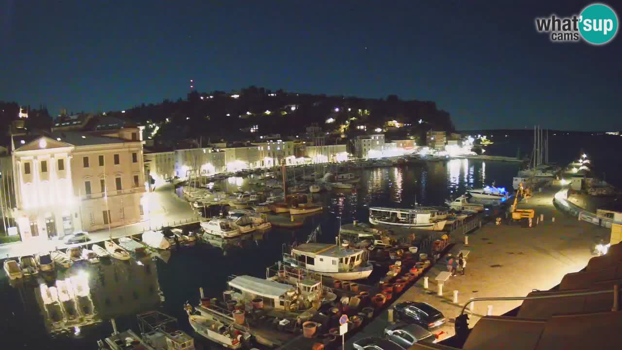 Webcam en direct de Piran “Mandrač” – Incroyable vue en direct de la Villa Piranesi