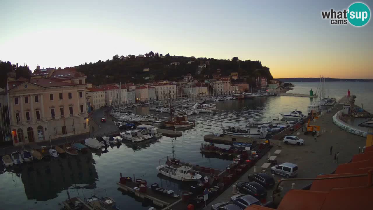 Webcam en direct de Piran “Mandrač” – Incroyable vue en direct de la Villa Piranesi