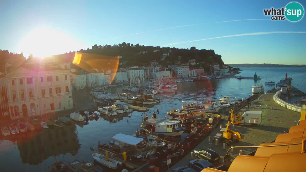 Live webcam da Pirano “Mandrač” – Splendida vista live da Villa Piranesi