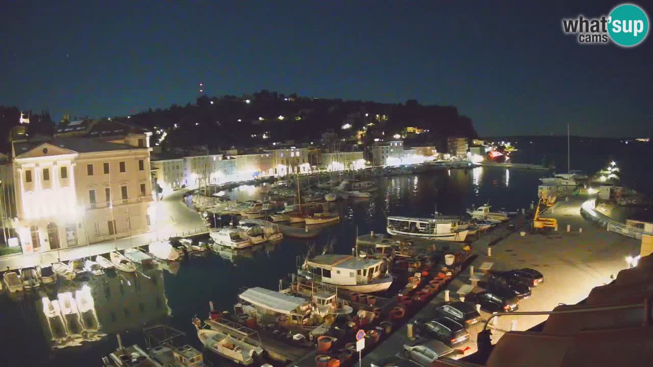 Webcam en direct de Piran “Mandrač” – Incroyable vue en direct de la Villa Piranesi