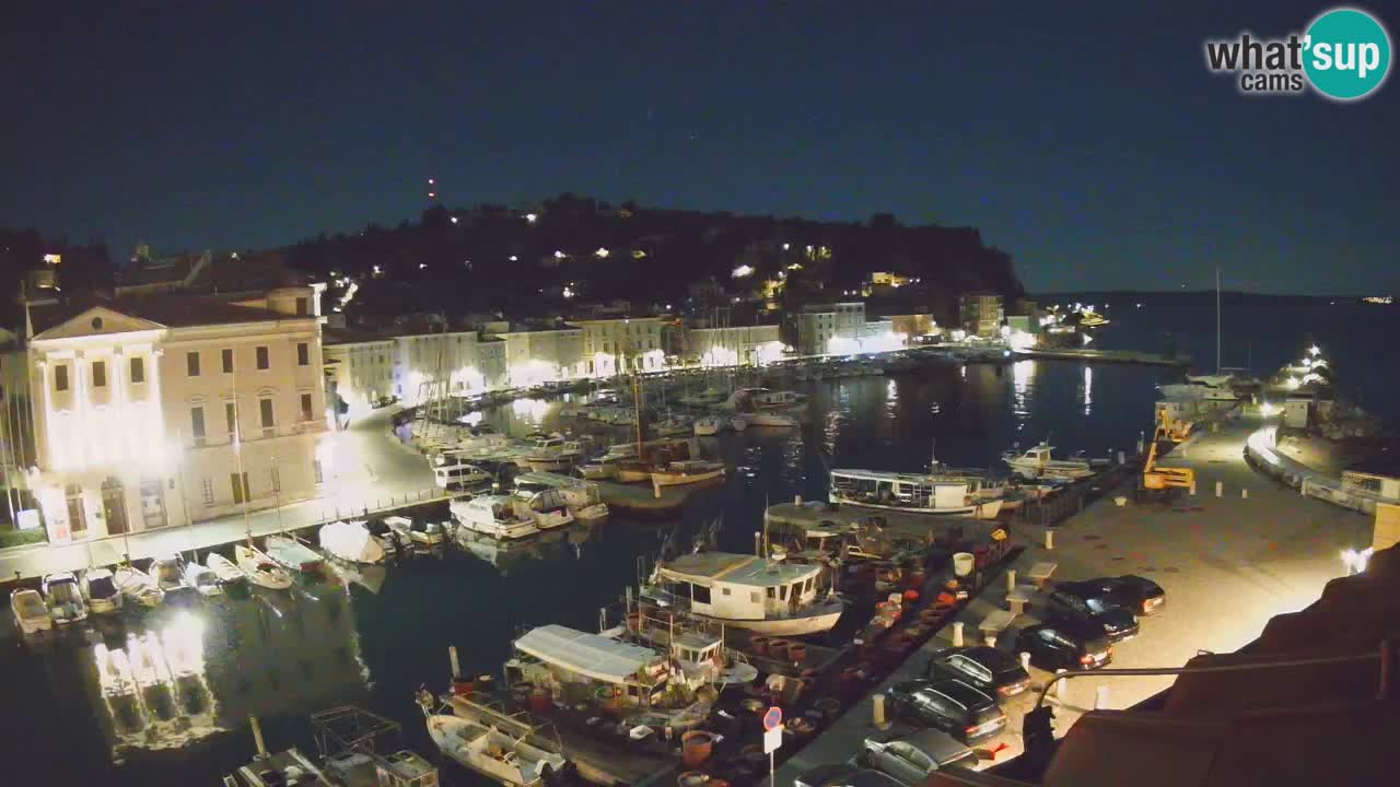 Webcam en direct de Piran “Mandrač” – Incroyable vue en direct de la Villa Piranesi