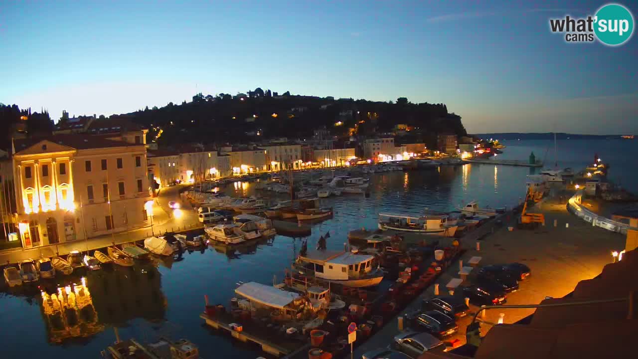 Webcam en direct de Piran “Mandrač” – Incroyable vue en direct de la Villa Piranesi