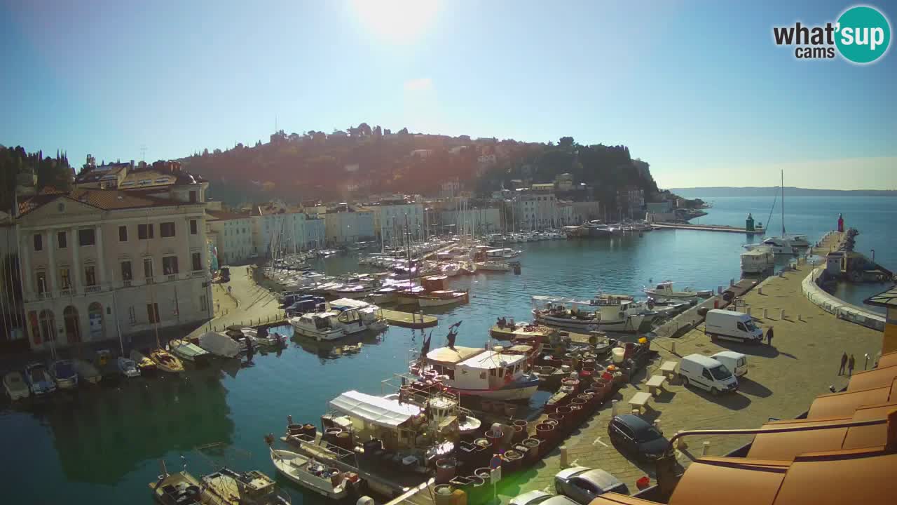 Live-Webcam aus Piran “Mandrač” – Erstaunliche Live-Ansicht von Villa Piranesi