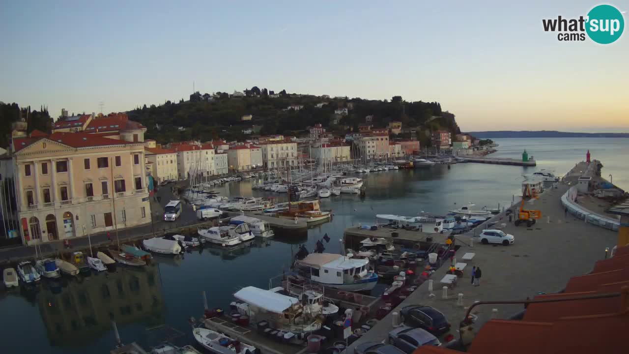 Webcam en direct de Piran “Mandrač” – Incroyable vue en direct de la Villa Piranesi