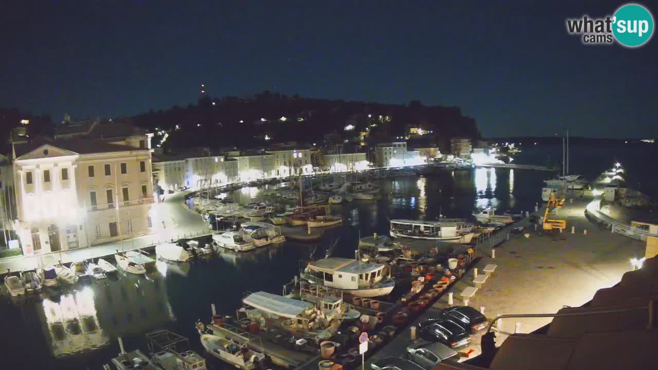 Webcam en direct de Piran “Mandrač” – Incroyable vue en direct de la Villa Piranesi