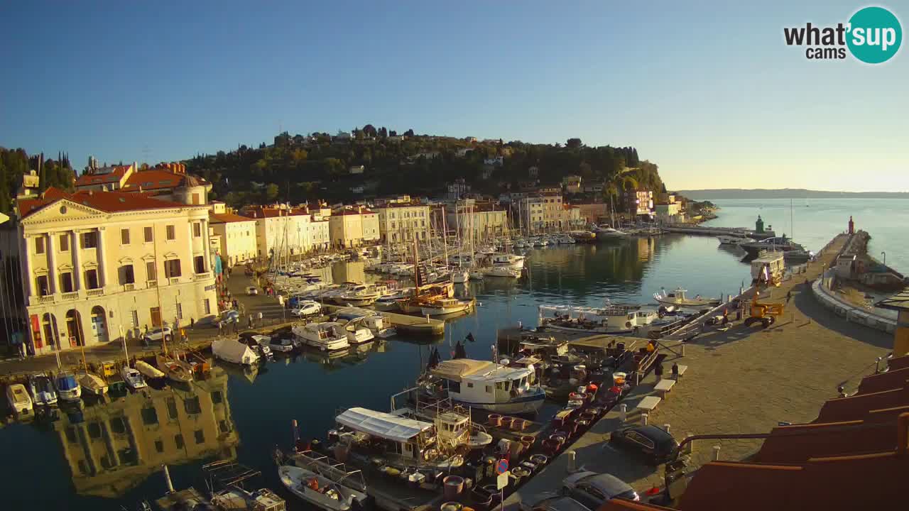 Live webcam da Pirano “Mandrač” – Splendida vista live da Villa Piranesi