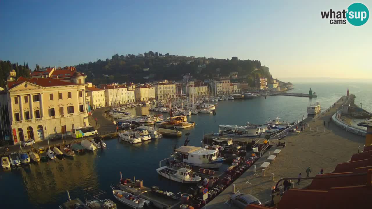 Live-Webcam aus Piran “Mandrač” – Erstaunliche Live-Ansicht von Villa Piranesi