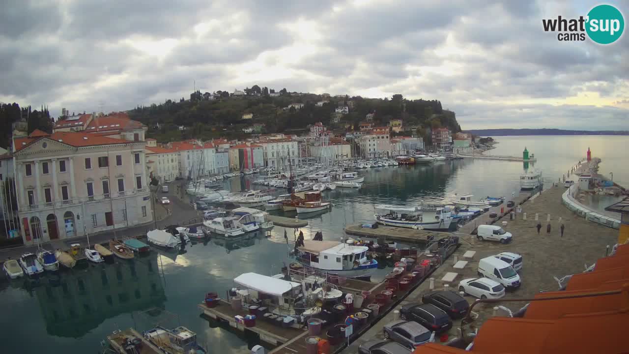 Webcam en direct de Piran “Mandrač” – Incroyable vue en direct de la Villa Piranesi