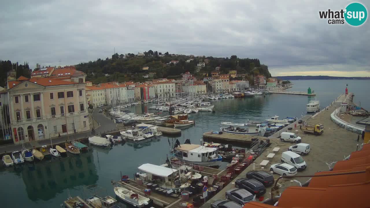 Webcam en direct de Piran “Mandrač” – Incroyable vue en direct de la Villa Piranesi