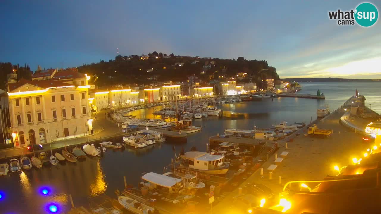 Live webcam da Pirano “Mandrač” – Splendida vista live da Villa Piranesi