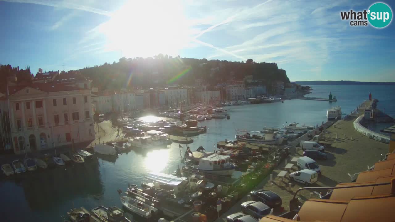 Live webcam da Pirano “Mandrač” – Splendida vista live da Villa Piranesi