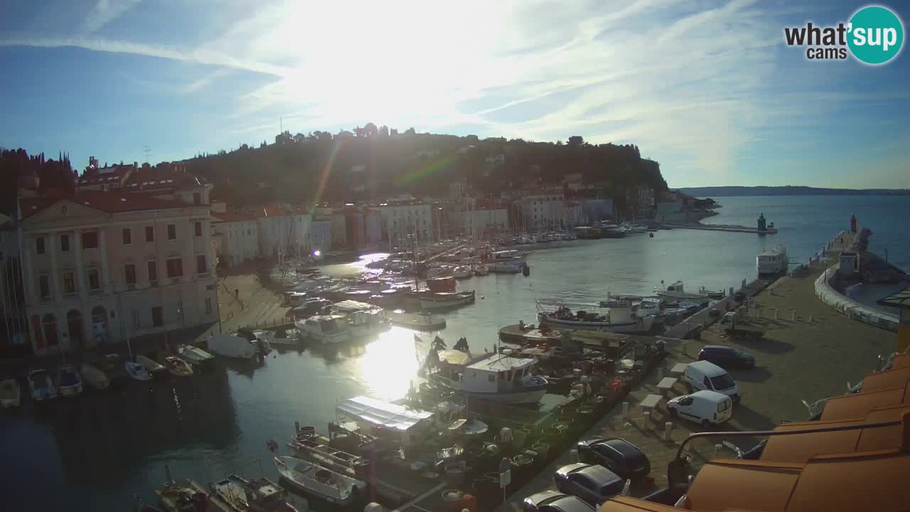 Live-Webcam aus Piran “Mandrač” – Erstaunliche Live-Ansicht von Villa Piranesi