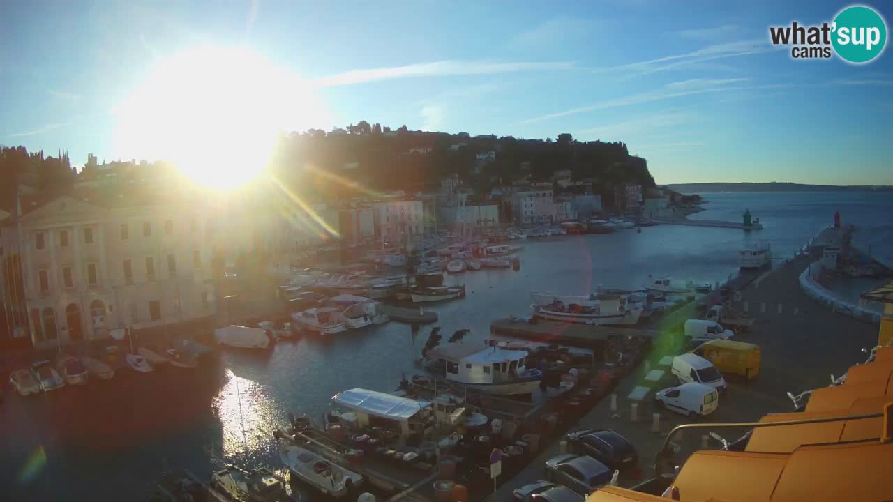 Live webcam da Pirano “Mandrač” – Splendida vista live da Villa Piranesi