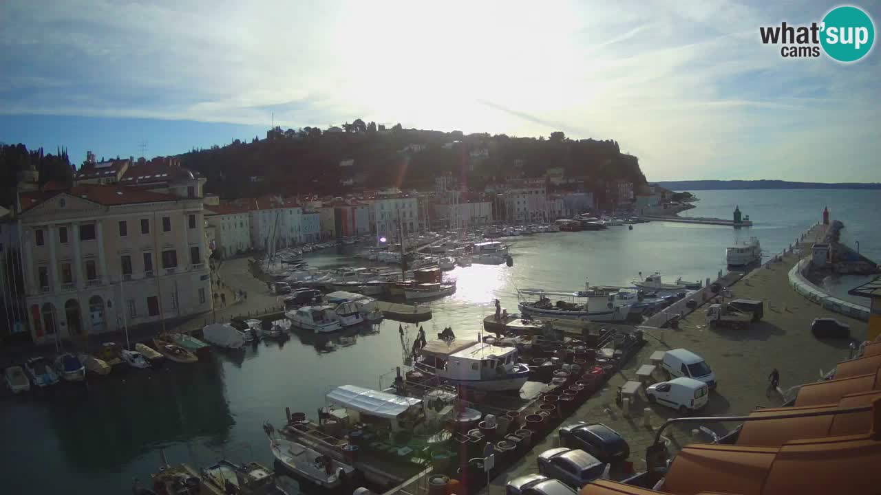 Live webcam da Pirano “Mandrač” – Splendida vista live da Villa Piranesi