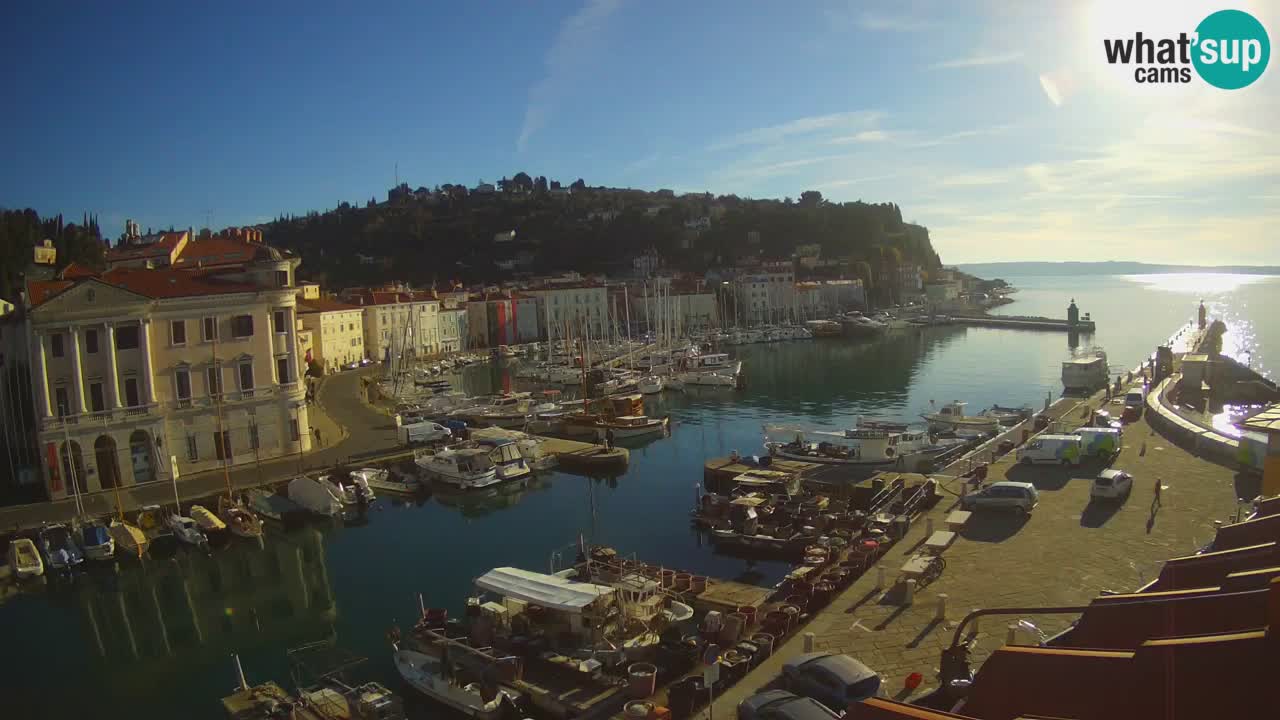 Live webcam da Pirano “Mandrač” – Splendida vista live da Villa Piranesi