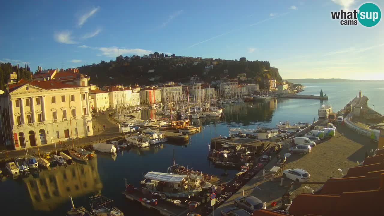 Live webcam da Pirano “Mandrač” – Splendida vista live da Villa Piranesi