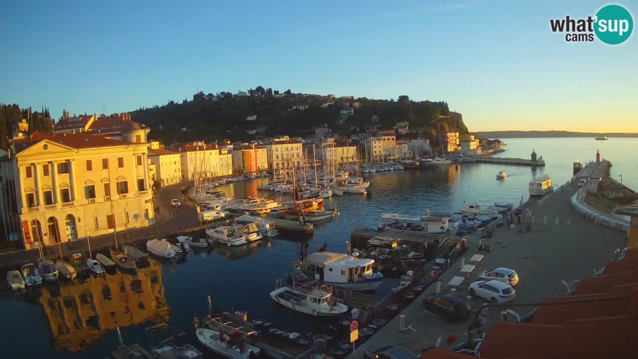 Live webcam da Pirano “Mandrač” – Splendida vista live da Villa Piranesi