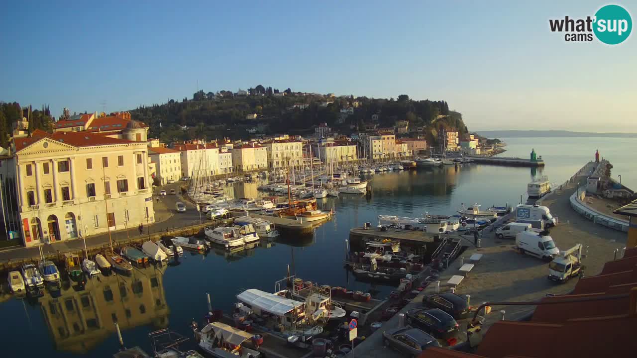 Live webcam da Pirano “Mandrač” – Splendida vista live da Villa Piranesi