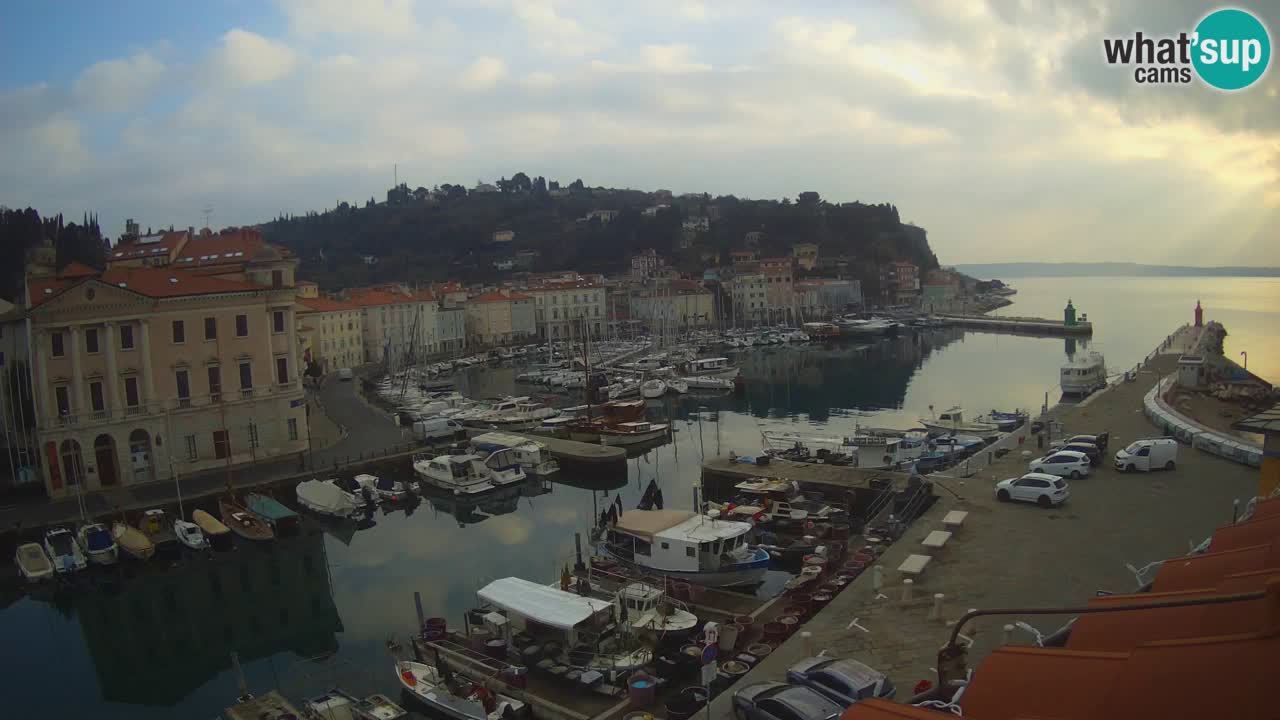 Live-Webcam aus Piran “Mandrač” – Erstaunliche Live-Ansicht von Villa Piranesi