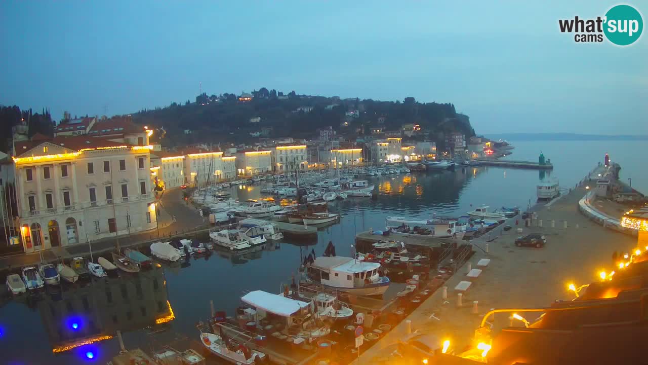 Live-Webcam aus Piran “Mandrač” – Erstaunliche Live-Ansicht von Villa Piranesi