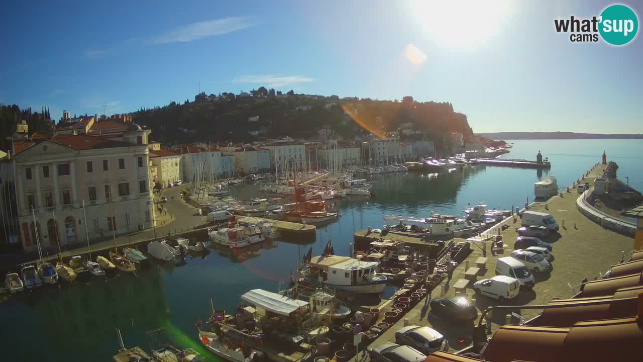 Live webcam da Pirano “Mandrač” – Splendida vista live da Villa Piranesi