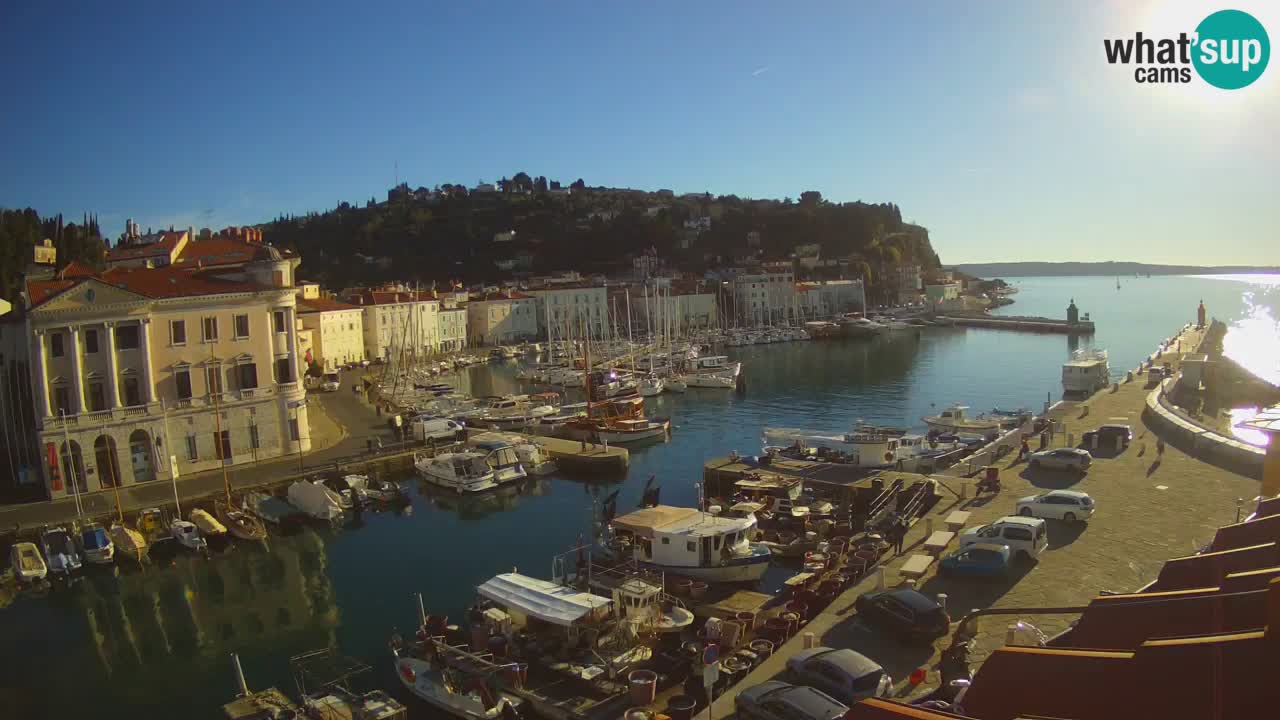 Live webcam da Pirano “Mandrač” – Splendida vista live da Villa Piranesi