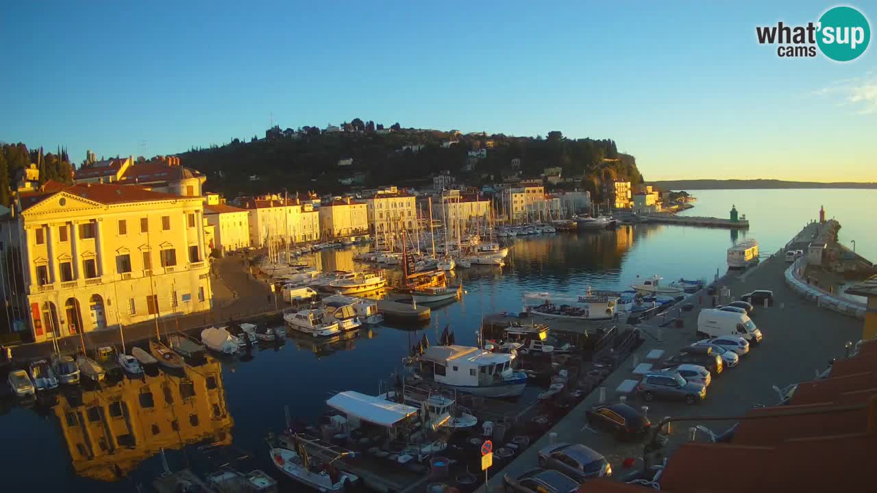 Live webcam da Pirano “Mandrač” – Splendida vista live da Villa Piranesi