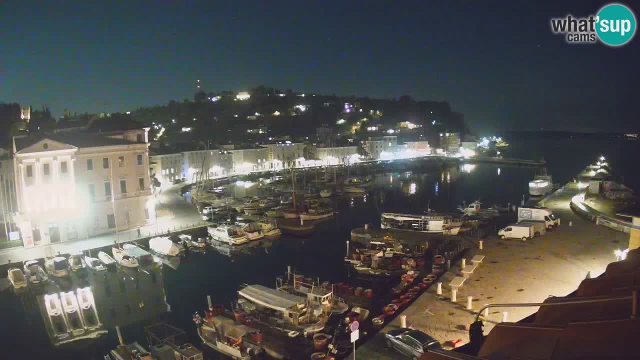 Webcam en direct de Piran “Mandrač” – Incroyable vue en direct de la Villa Piranesi