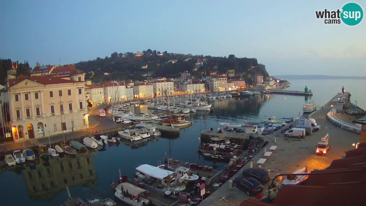 Live webcam da Pirano “Mandrač” – Splendida vista live da Villa Piranesi