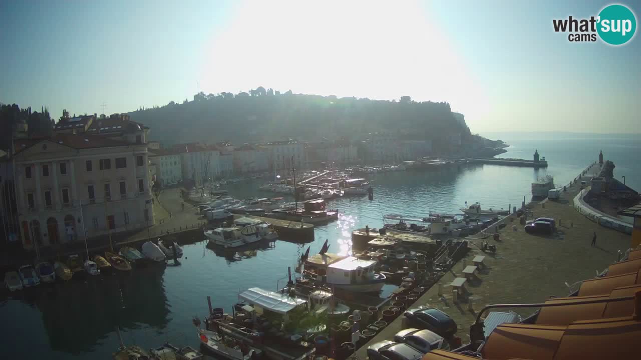 Live webcam da Pirano “Mandrač” – Splendida vista live da Villa Piranesi