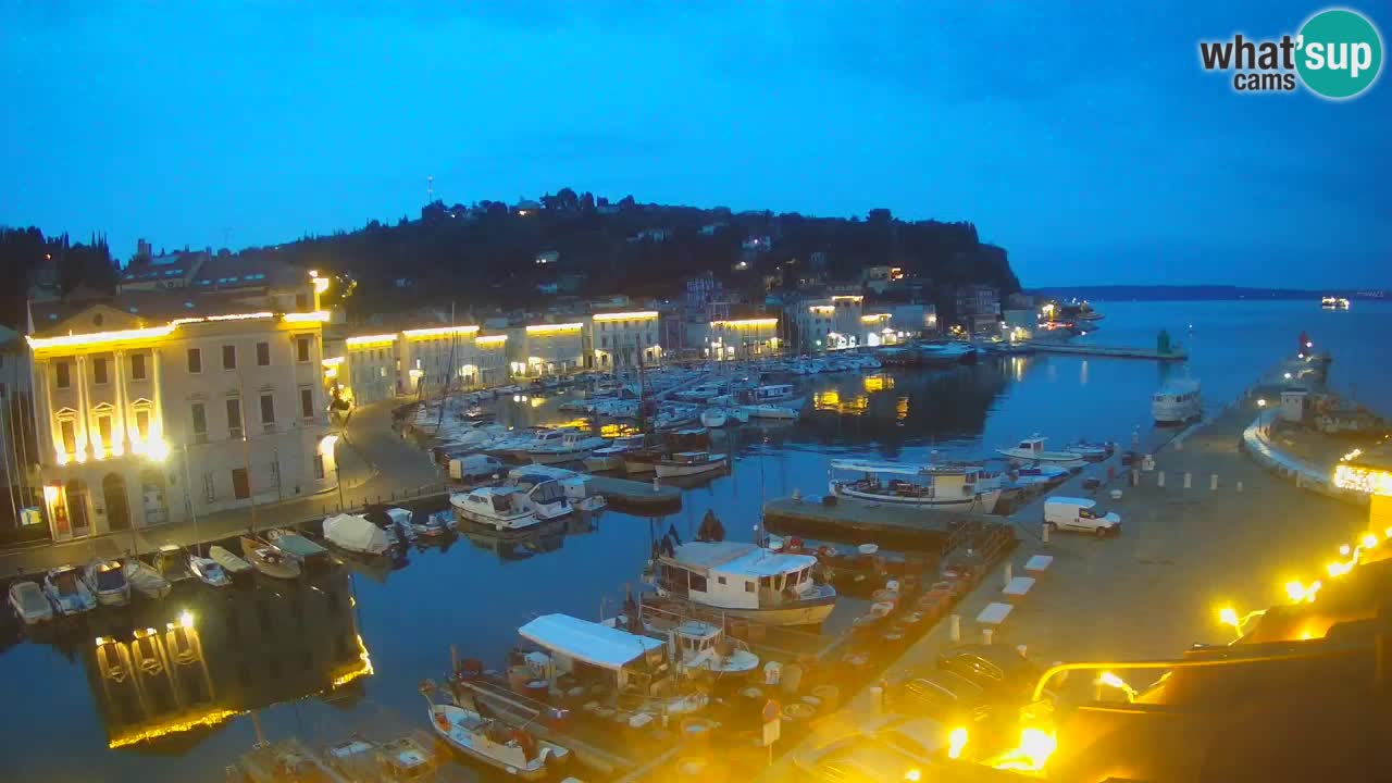 Live webcam da Pirano “Mandrač” – Splendida vista live da Villa Piranesi