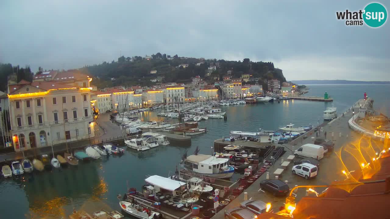 Live webcam da Pirano “Mandrač” – Splendida vista live da Villa Piranesi