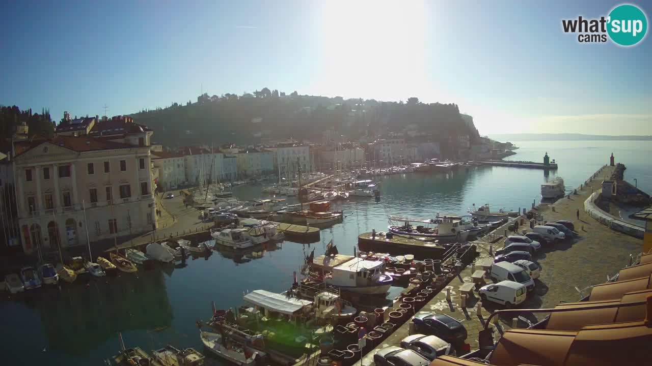 Live webcam da Pirano “Mandrač” – Splendida vista live da Villa Piranesi