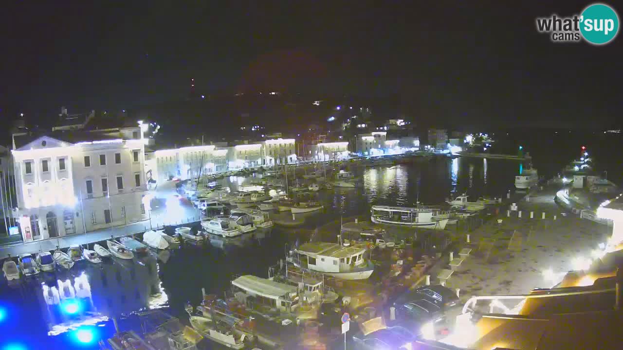 Webcam en direct de Piran “Mandrač” – Incroyable vue en direct de la Villa Piranesi