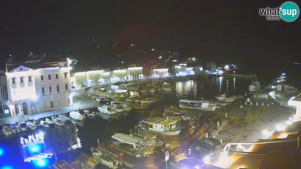 Webcam en direct de Piran “Mandrač” – Incroyable vue en direct de la Villa Piranesi