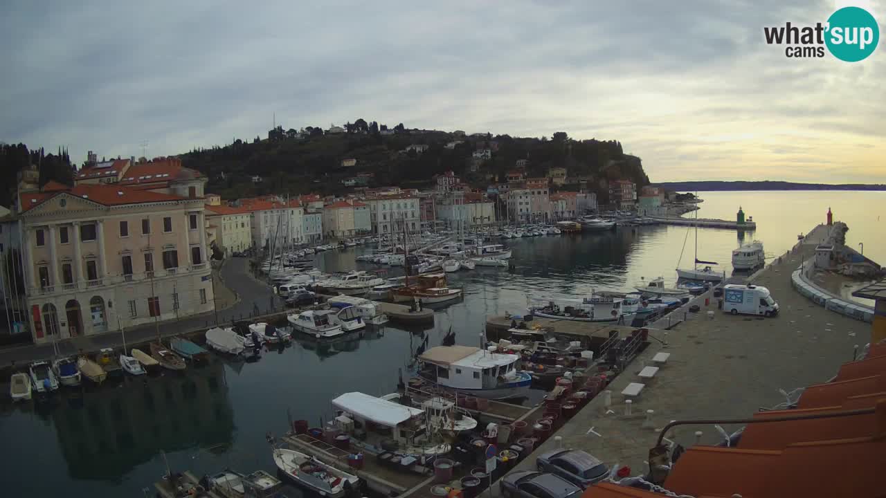 Live webcam da Pirano “Mandrač” – Splendida vista live da Villa Piranesi