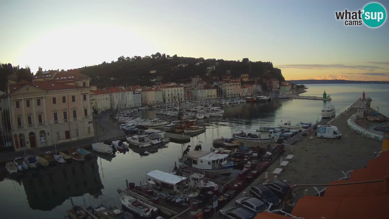 Live webcam da Pirano “Mandrač” – Splendida vista live da Villa Piranesi