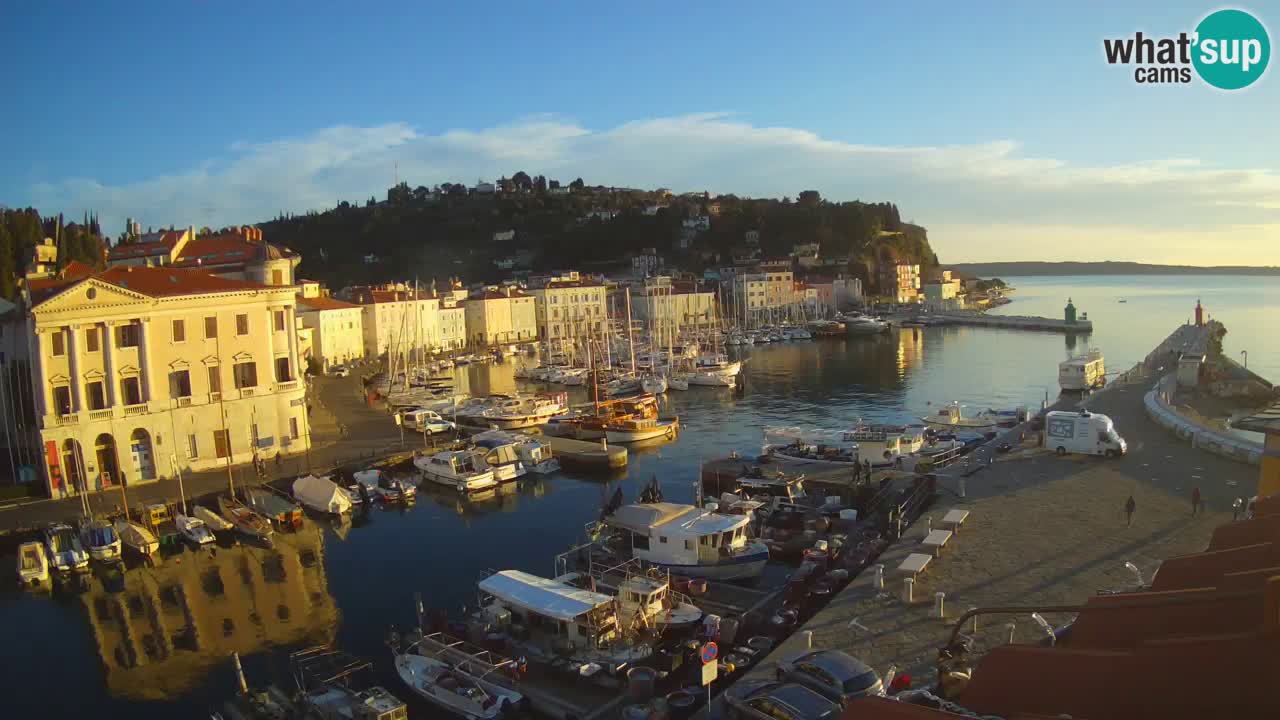 Live webcam from Piran “Mandrač” – Amazing live view from Villa Piranesi