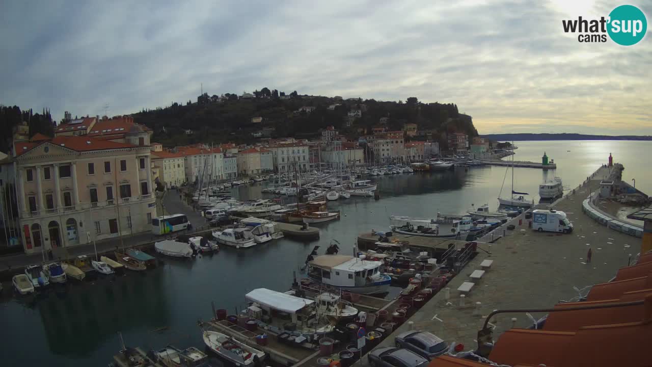Live webcam da Pirano “Mandrač” – Splendida vista live da Villa Piranesi