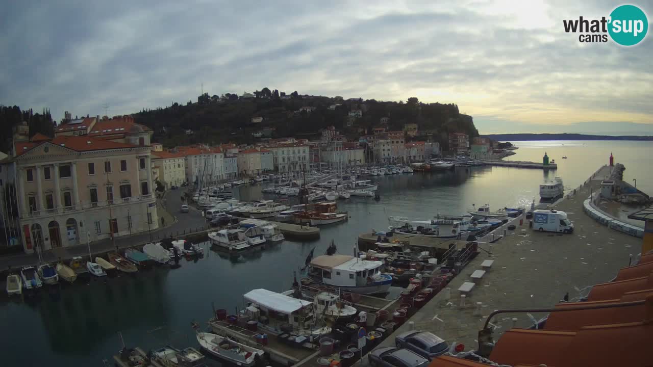 Live webcam da Pirano “Mandrač” – Splendida vista live da Villa Piranesi